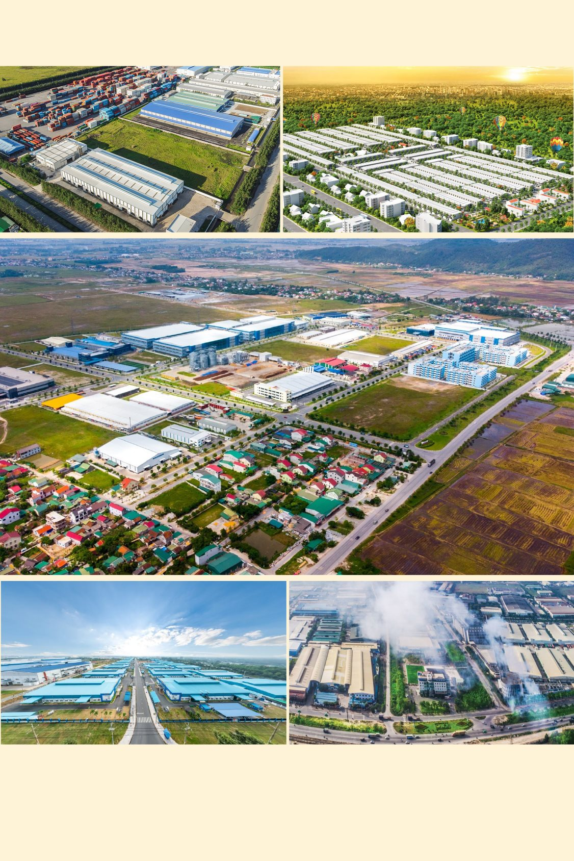 Tiềm năng bất động sản công nghiệp ven biển Việt Nam 2025 với cảnh quan khu công nghiệp hiện đại bên bờ biển