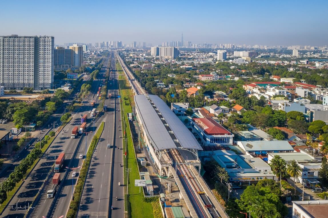 Mô hình TOD thể hiện thiết kế đô thị xung quanh các điểm giao thông công cộng