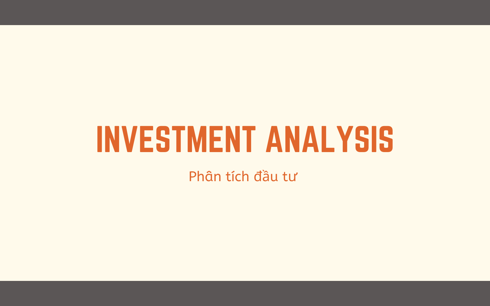 phân tích đầu tư
