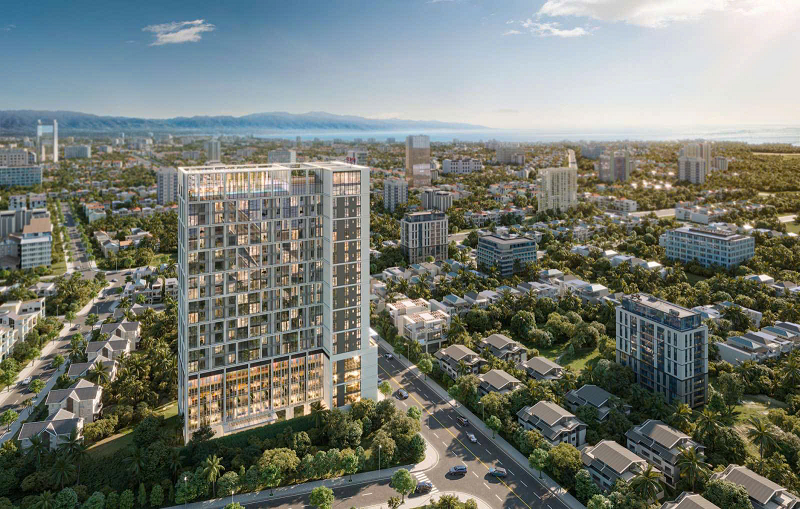 Phối cảnh dự án căn hộ cao cấp tại TP.HCM năm 2025 với thiết kế hiện đại và không gian xanh